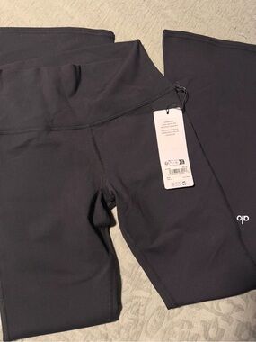 ALO Yoga Black Airbrush High-Waist Bootcut Leggings